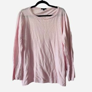 J. Crew Women’s Pink Linen Crew Neck Sweater, size medium